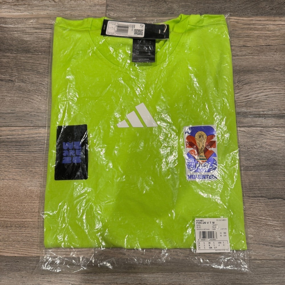 Adidas FIFA World Cup 2026 TShirt Mens Official Volunteer  Sz S Green Sealed